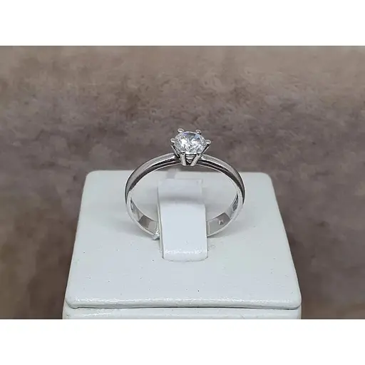 Серебряное кольцо Агни МАША с фианитом. 1115/1Р-CZ 16 - фото 4