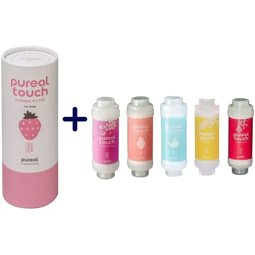 Фільтр для душу Pureal touch в подарунковій упаковці полуниця та другий на вибір (без упаковки)