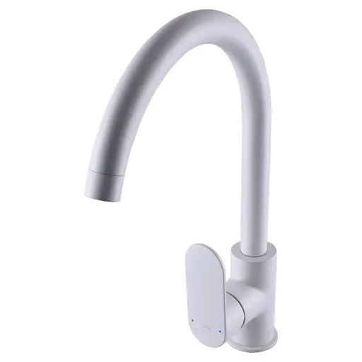 Змішувач для кухні Topaz Barts TB 07403-H36-W Білий - фото 2