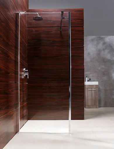 Душевая стенка Volle Walk-In 100x190 + профиль + крепеж 18-08-100+18-01-01+18-05D-100, прозрачный - фото 6