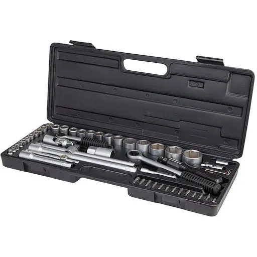 Набор торцевых насадок Grad 1/4", 1/2"+ аксессуары 51 шт (кейс) (6003105) - фото 1