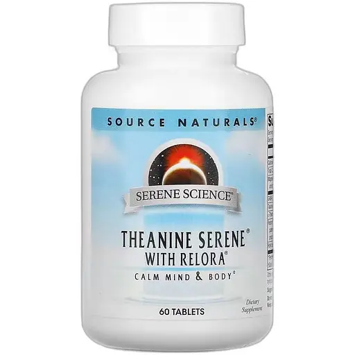 Аминокислота Source Naturals Serene Science Theanine Serene with Relora 60 таблеток
