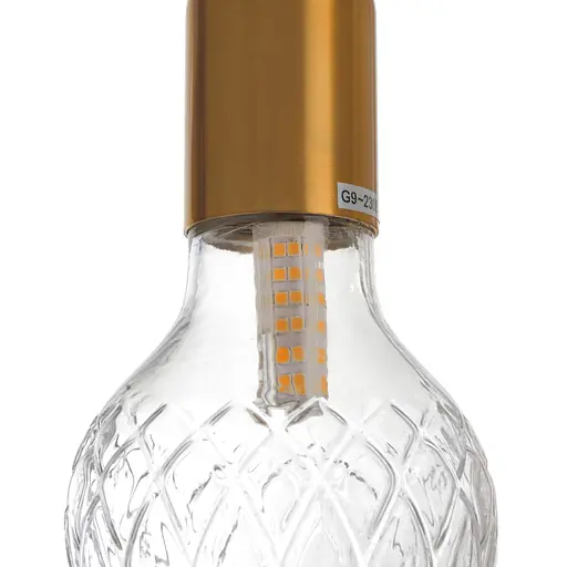 Люстра подвесная Brille галогенная G9 40W BZ (BL-862S/1) - фото 5