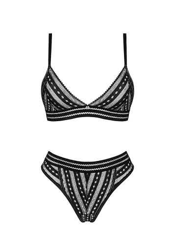 Комплект білизни Obsessive Natilya XS/S чорний - фото 5