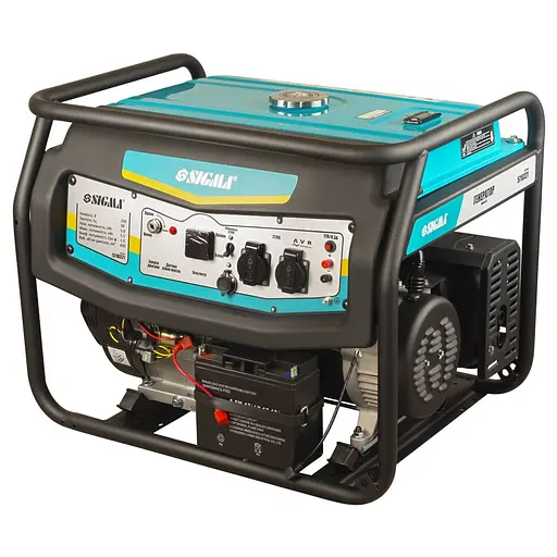 Бензиновий генератор Sigma 5.0/5.5 кВт, однофазний, ручний/електро запуск, з виведенням під АВР (5710321) - фото 6