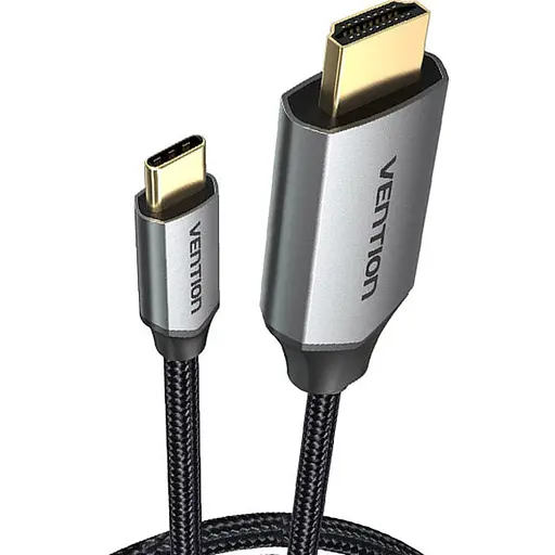 Кабель Vention Type-C to HDMI 2.0 1.5 м (CRBBG) серый - фото 2