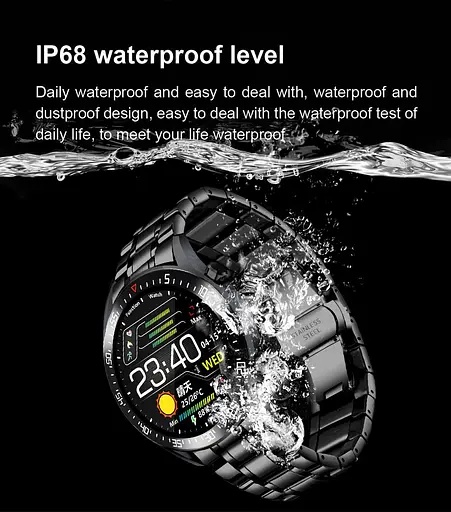 Смарт годинник Lige C2 водонепроникні IP68 (Чорний) - фото 8