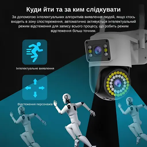 IP-камера уличная с аккумулятором и двойным объективом XON SmartCam Wi-Fi 8000mAh Solar 1080P (KCBSW22VW 3732) Белая - фото 4