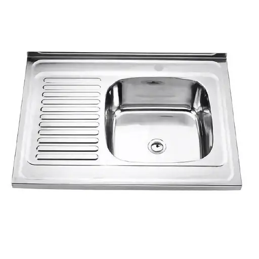 Мийка кухонна Kraft 8060R-E прямокутна 800х600х180 мм 0,8 мм Satin 30412 - фото 1