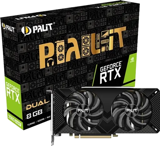 Видеокарта GeForce RTX 2060 Super 8GB Palit Dual (NE6206S018P2-1160A-1) Б/У
