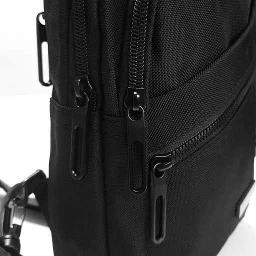 Мужская сумка слинг тканевая, черный Lanpad sum0028744 - фото 6