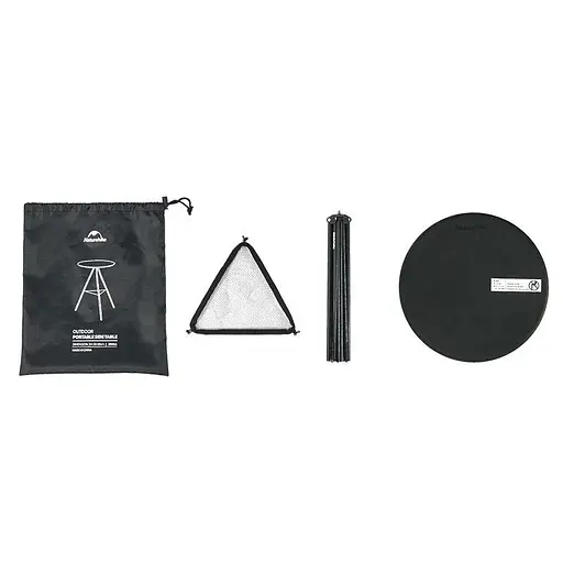 Розкладний круглий стіл Naturehike CNH22JU035 алюміній (Чорний) розмір L - фото 2