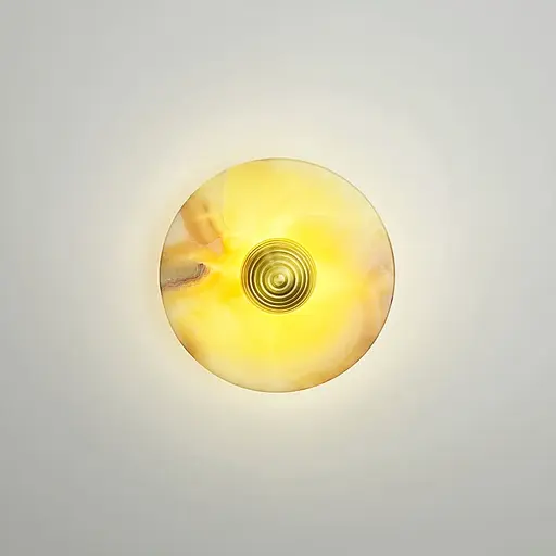 Бра із мармуру жовто-рожевого кольору Ø 20 см Арт. WSC 2-200 WT Line F - фото 2