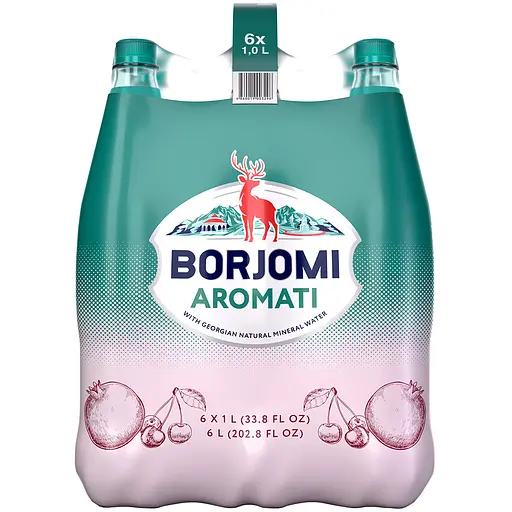 Напиток безалкогольный Borjomi Aromati газированный с ароматом Вишни и Граната 1 л х 6 шт. (пет) - фото 3