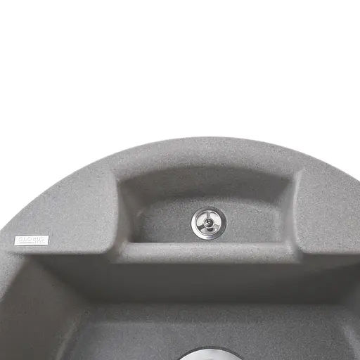 Гранітна мийка Globus Lux Guron сiрий камiнь 480 мм А0005, Сірий - фото 4