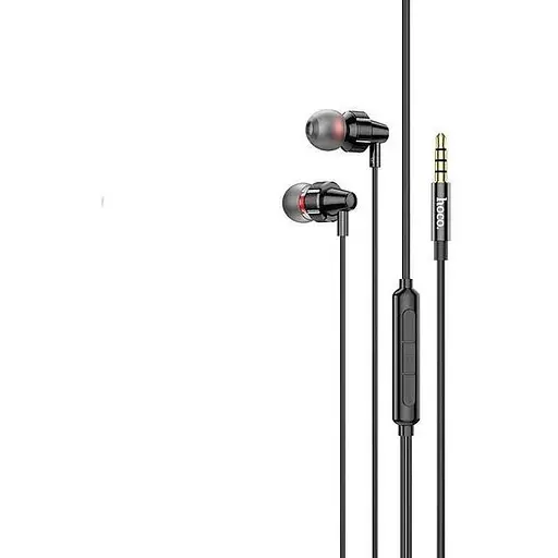 Провідні вакуумні навушники Hoco M90 Delight wired digital earphone with microphone, 3.5mm, 1.2m, black