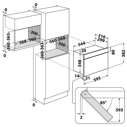 Микроволновая печь встраиваемая Whirlpool 22л 750Вт дисплей черный - фото 9