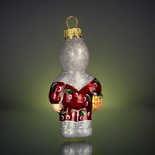 Ялинкова прикраса Різдвяні історії Малюк з кошиком скло (4820001045079) - фото 4