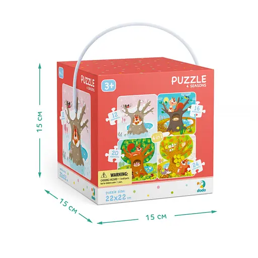 Детский набор пазлов "Времена года" DoDo 300125, 4 в 1 - фото 2
