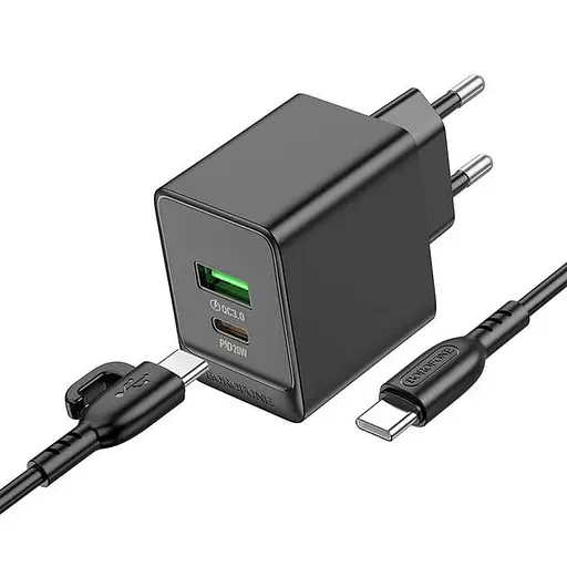 МЗП Borofone BAS14A PD20W+QC3.0 чорний - фото 3