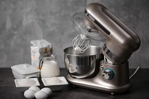 Миксер планетарный Ardesto KSTM-8044, 800 Вт насадки -3, чаша -нерж., сталь, 4л, PULSE-режим, желтый - фото 2