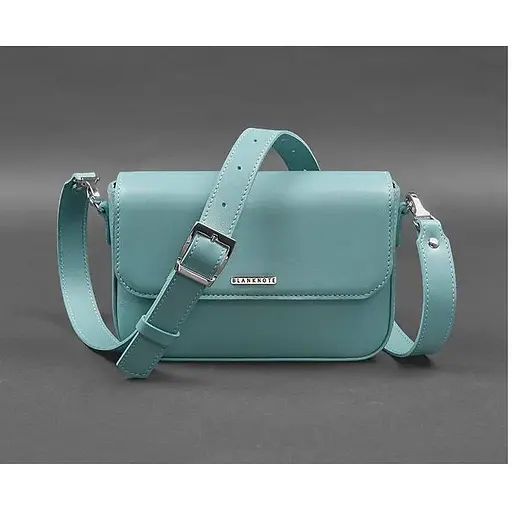 Женская кожаная сумка Mary бирюзовая - фото 1