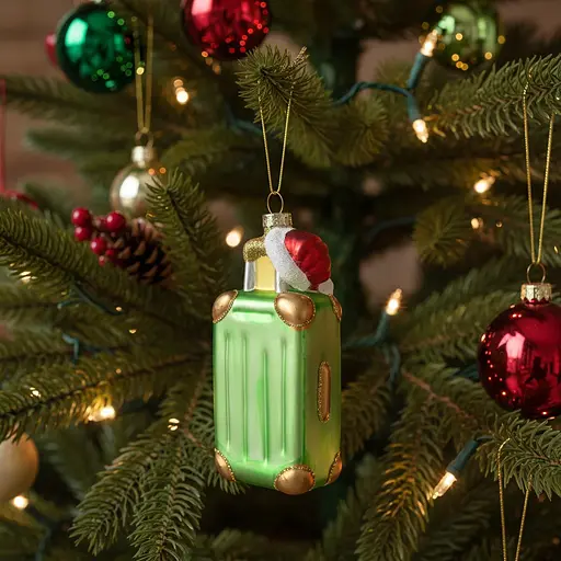 Прикраса ялинкова Handicraft Валіза скло - фото 3