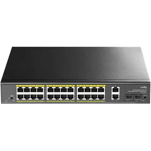Коммутатор Cudy GS1026PS2 24-Gigabit PoE+ Switch with 2 Uplink Gig Ports and 2 Gig SFP Slots 300W - фото 1