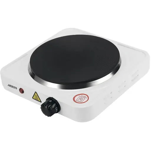 Настільна плита Ardesto ECS-J115W, White, 1500W, електрична, 5 режимів, 1 конфорка, емаль, індикатор нагрівання