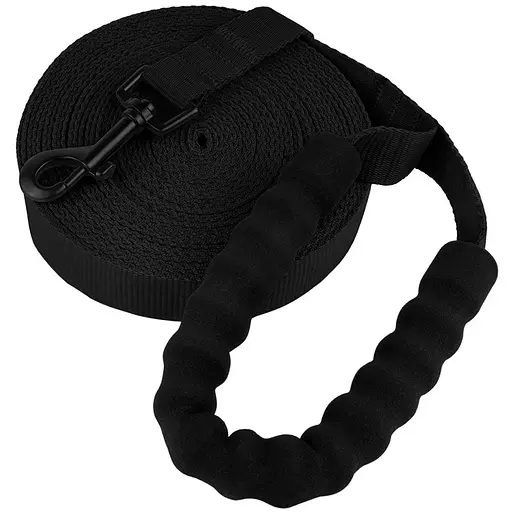 Повідець для собак Barksi Active з м'якою ручкою 6 м х 2.5 см чорний - фото 2