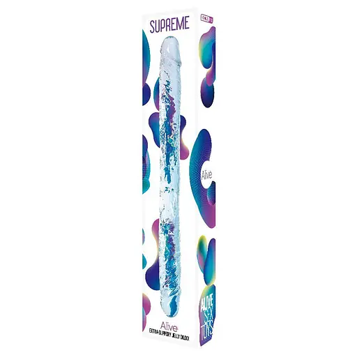 Прозрачный двусторонний фаллоимитатор Alive Supreme Jelly Dildo - фото 2