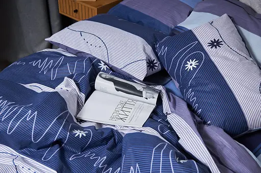 Комплект постільної білизни Moon&Star Бязь Gold Люкс Cardio сімейний 143х210х2 наволочки 2х70х70 - фото 6