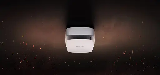 Ajax Датчик дыма температуры и угарного газа FireProtect 2 RB Heat Smoke CO Jeweler сменная батарея беспроводной белый - фото 2