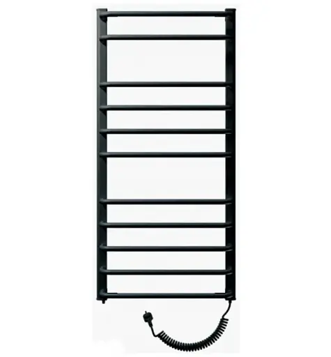 Рушникосушка електрична Heizung EU 11/55 права з терморегулятором 1160x550 мм Чорний 30412 - фото 2