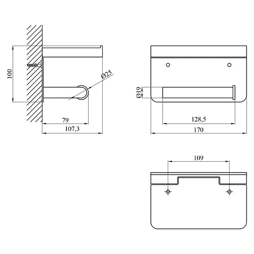 Держатель для туалетной бумаги Kroner KRP Graz - GRP3018 (CV025287) - фото 3