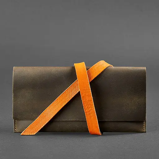 Кожаный тревел-кейс Voyager 1.0 темно-коричневый с оранжевым. - фото 6