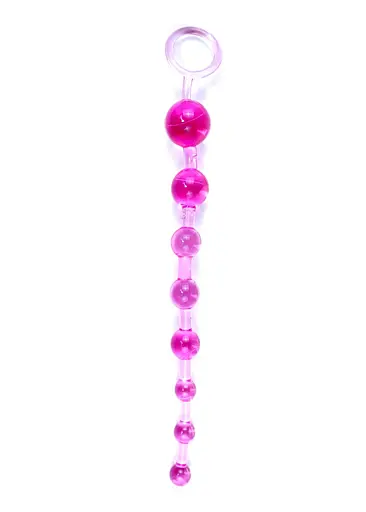 Анальная цепочка Boss Jelly Anal Beads 26х2.8 см (розовый) - фото 3