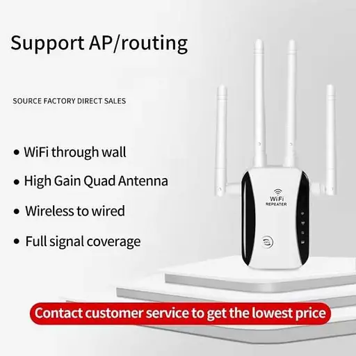 Wi-Fi роутер підсилювач сигналу Repeater 2.4G 5G 1200Mbps з виделкою для розетки Білий - фото 5