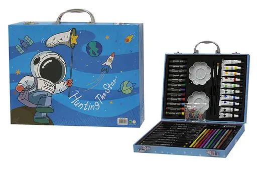 Набір для малювання та творчості Космонавт у валізці, 68 предметів, 13546