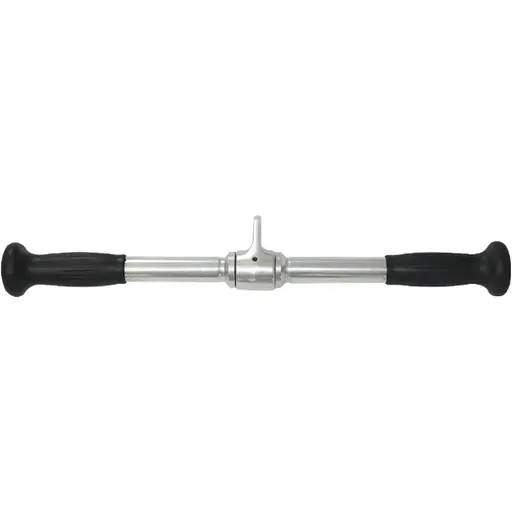 Ручка для верхньої тяги York Fitness 50см пряма з гумовими рукоятками, хром - фото 4