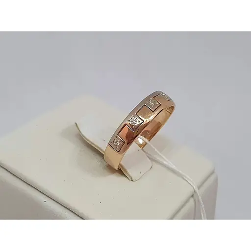 Золота обручка Гаразд з діамантами. 3021077 17 19,5 - фото 2