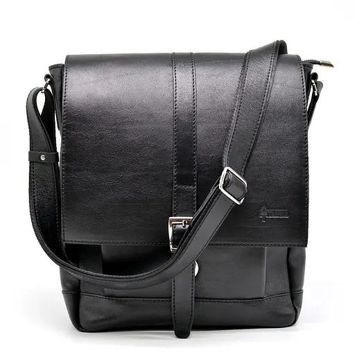 Кожаная мужская сумка через плечо TARWA 33х27.5х8 см sum0025864 - фото 3
