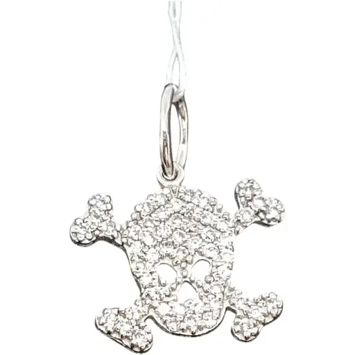 Серебряная подвеска Агни Веселый Роджер с фианитами. 3565Р