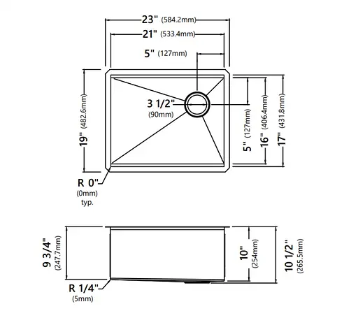 Кухонная мойка Kraus Kore KWU1111-23-PGM, Черный - фото 4