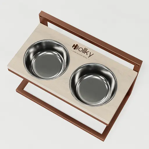 Hollky Flex M — миски на регульованій підставці для середніх собак (2 × 0.85 л) - фото 6