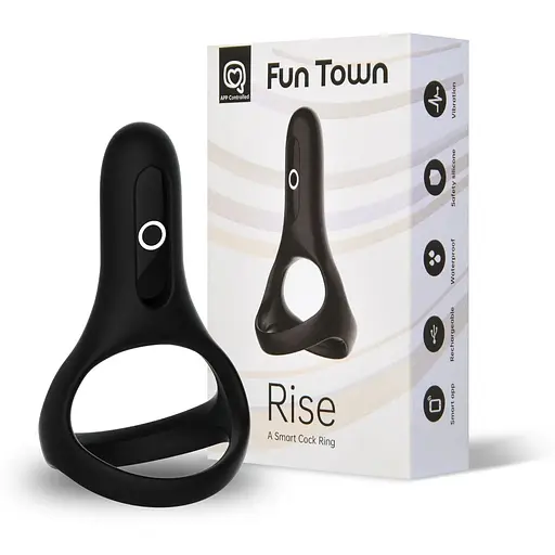 Двойное эрекционное кольцо Fun Town Rise Black - фото 2