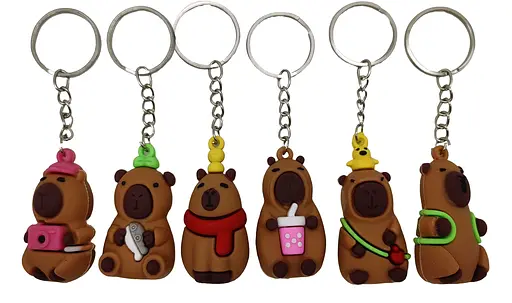 Брелок силіконовий Капібара 5 см (В асортименті)