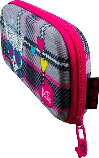 Пенал шкільний для дівчинки сірий з твердим Котом De Lune D-846 - фото 2