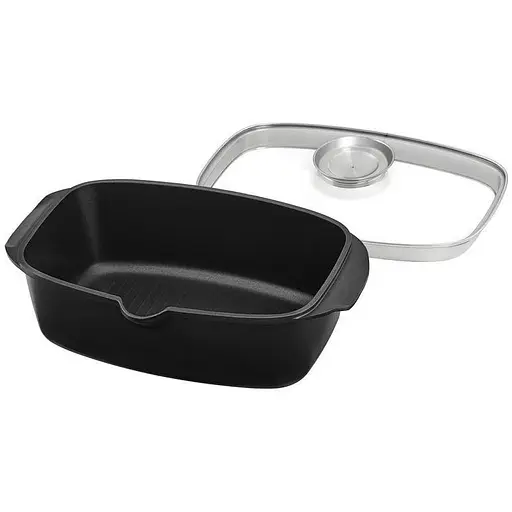 Гусятниця алюмінієва з антипригарним покриттям Lessner Pro New 5.6 л Black (55873) - фото 3