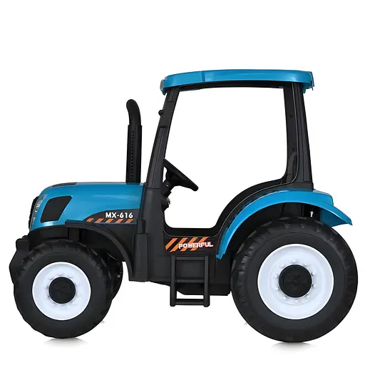 Электромобиль детский Трактор M 4643EBLR-4 24V 2x12V10AH EVA TF кожа синий - фото 6